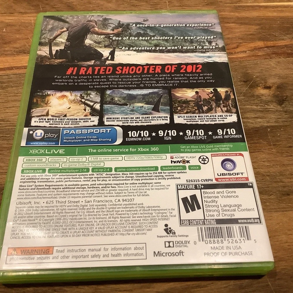 Far Cry 3 Xbox 360 – Complete Game, Case & Manual, Action Adventure Shooter